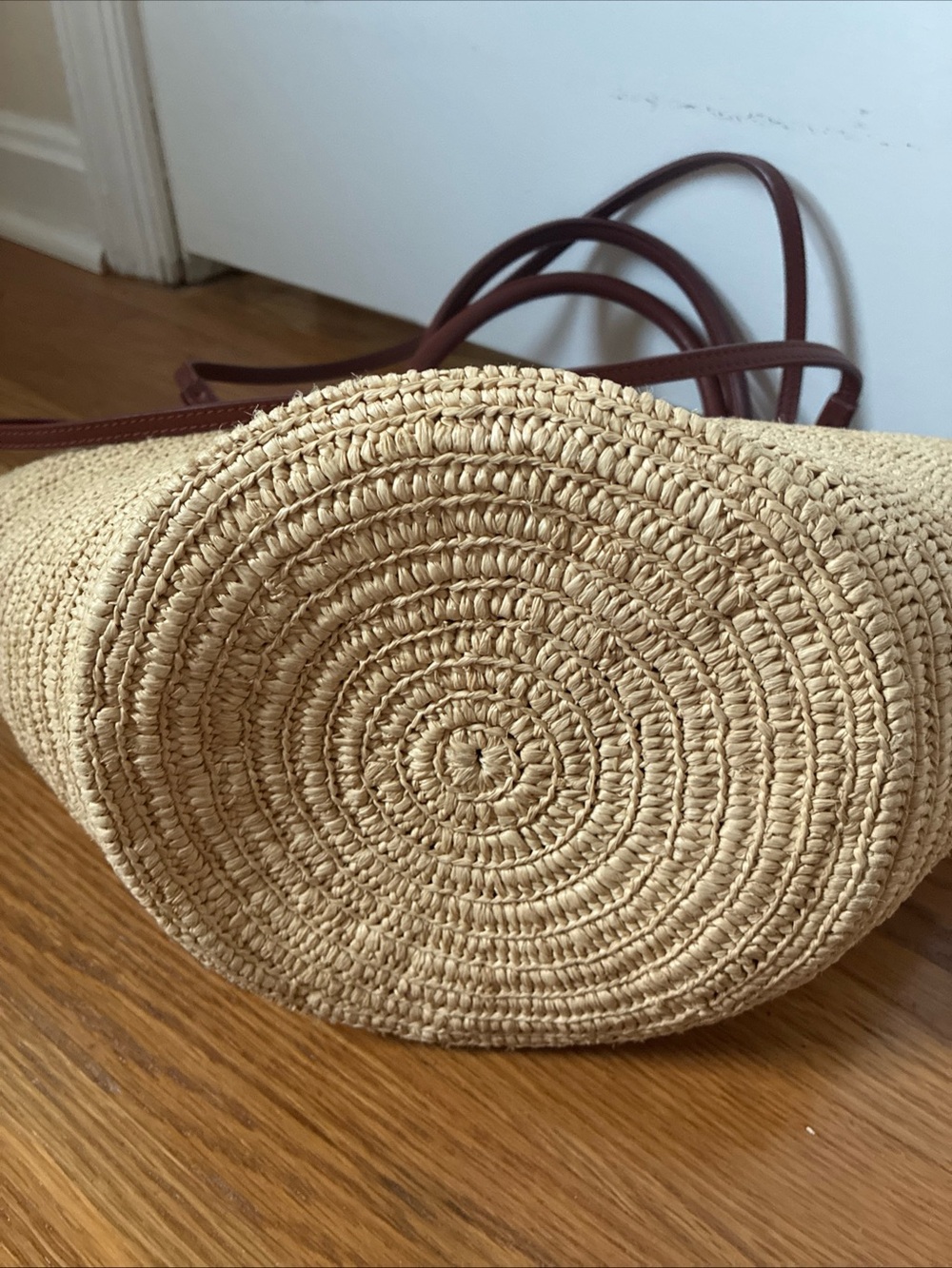 Sezane Justine basket bag natural raffia - Picture 6 of 11
